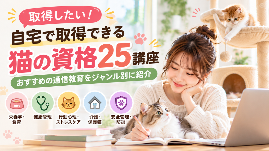 取得したい！自宅で取得できる猫の資格25講座｜おすすめの通信教育をジャンル別に紹介