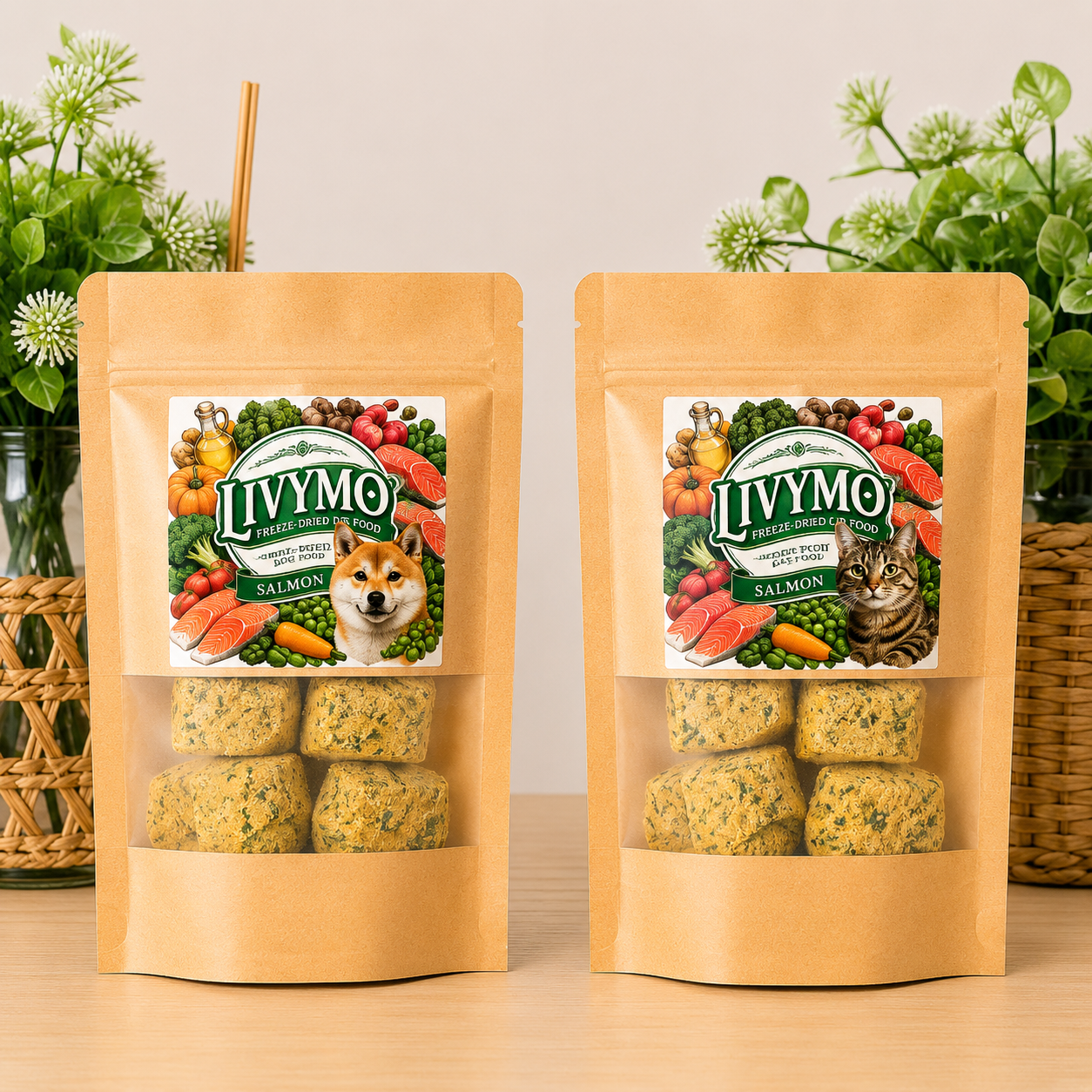 【獣医師共同開発】LIVYMO（リビモ）犬猫フリーズドライおやつ｜サーモンレシピ