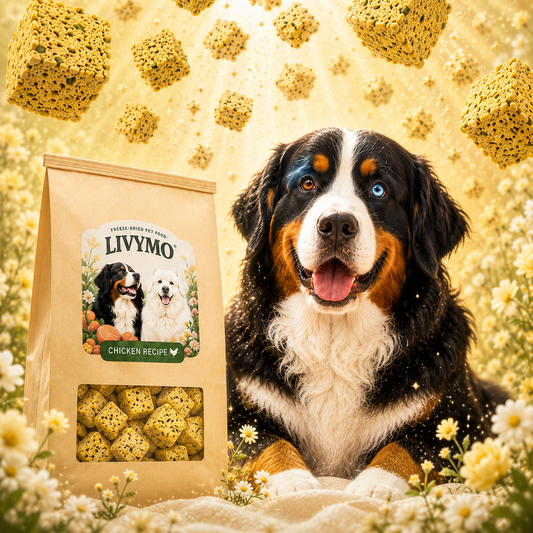 【獣医師共同開発】LIVYMO（リビモ）中〜大型犬用大容量サイズ　フリーズドライおやつ｜チキンレシピ